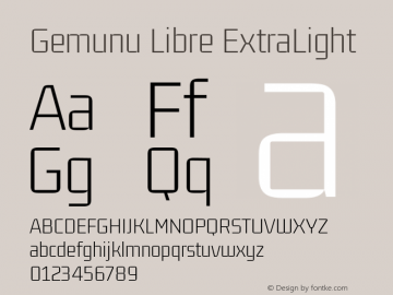 Gemunu Libre ExtraLight Version 1.001图片样张