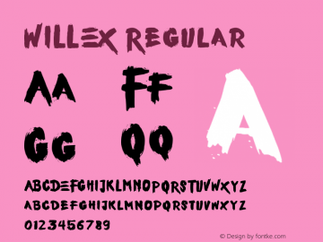 WILLEX Regular 1.000 Font Sample