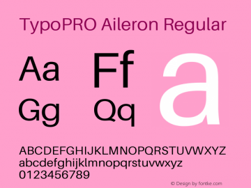 TypoPRO Aileron Regular Version 1.102;PS 001.102;hotconv 1.0.70;makeotf.lib2.5.58329 Font Sample