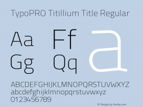 TypoPRO Titillium Title Regular 1.000图片样张