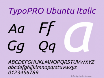 TypoPRO Ubuntu Italic 0.83图片样张