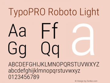 TypoPRO Roboto Light Version 2.001047; 2015图片样张