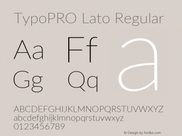 TypoPRO Lato Regular Version 2.015; 2015-08-06; http://www.latofonts.com/图片样张