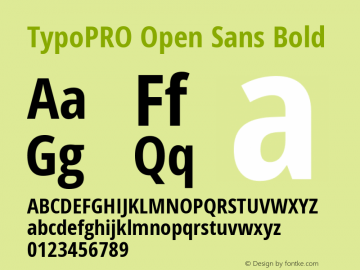 TypoPRO Open Sans Bold Version 1.11 Font Sample