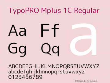 TypoPRO Mplus 1C Regular Version 1.059图片样张