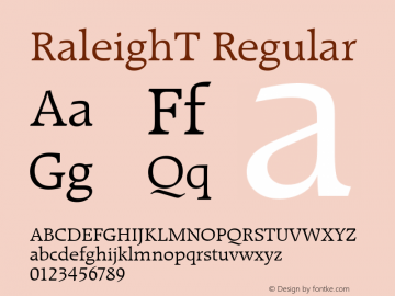 RaleighT Regular Version 001.005图片样张