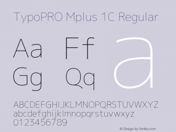 TypoPRO Mplus 1C Regular Version 1.059图片样张