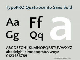 TypoPRO Quattrocento Sans Bold Version 2.000图片样张