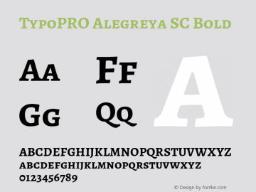 TypoPRO Alegreya SC Bold Version 1.003 Font Sample