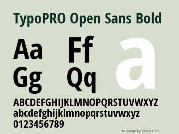 TypoPRO Open Sans Bold Version 1.11图片样张