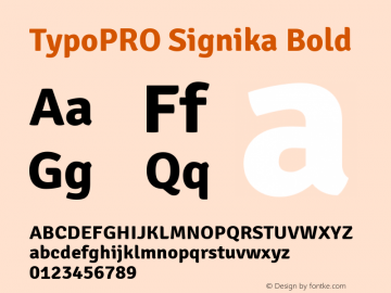 TypoPRO Signika Bold Version 1.001图片样张