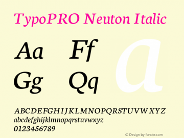 TypoPRO Neuton Italic Version 1.46图片样张