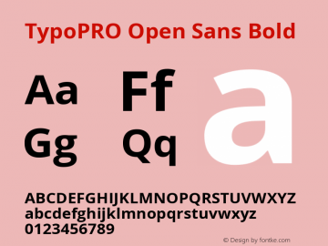 TypoPRO Open Sans Bold Version 1.10图片样张
