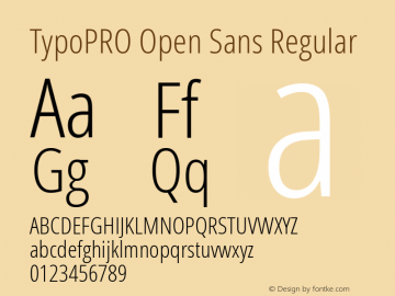 TypoPRO Open Sans Regular Version 1.10 Font Sample