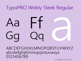 TypoPRO Webly Sleek Regular Version 0.10 January 23, 2013图片样张