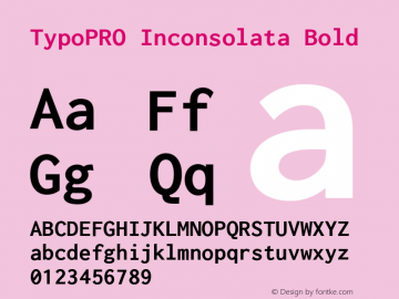 TypoPRO Inconsolata Bold Version 1.016图片样张