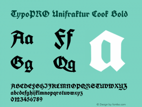 TypoPRO Unifraktur Cook Bold Version 2013-08-25 Font Sample