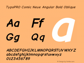 TypoPRO Comic Neue Angular Bold Oblique Version 1.000图片样张