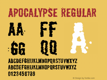 Apocalypse Regular Version 1.00 April 9, 2016, initial release Font Sample