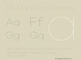 FF Mark Pro Hairline Version 7.504; 2013; Build 1024 Font Sample