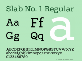 Slab No. 1 Regular Version 1.000;PS 000.120;hotconv 1.0.70;makeotf.lib2.5.58329图片样张