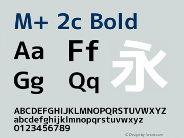 M+ 2c Bold Version 1.061 Font Sample