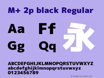 M+ 2p black Regular Version 1.061图片样张