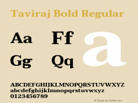 Taviraj Bold Regular Version 1.000图片样张