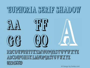 Euphoria Serif Shadow Version 1.000图片样张