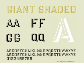 Giant Shaded 001.000 Font Sample