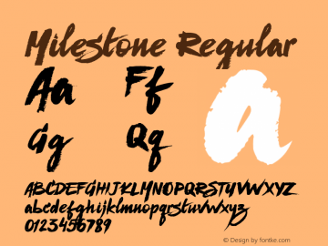 Milestone Regular Version 1.000 Font Sample
