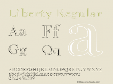 Liberty Regular Altsys Fontographer 3.5  11/18/92 Font Sample