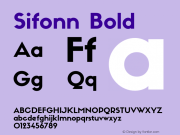 Sifonn Bold Version 1.000;PS 001.001;hotconv 1.0.56图片样张