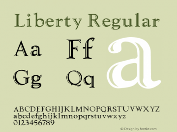 Liberty Regular 001.000 Font Sample