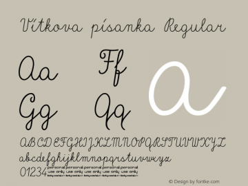 Vítkova písanka Regular Version 0.56 April 15, 2016图片样张