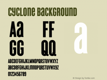 Cyclone Background Version 1.300 Font Sample