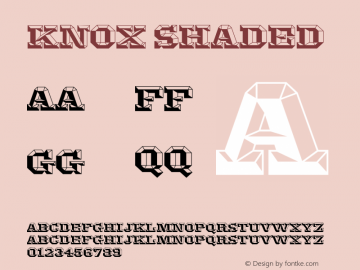 Knox Shaded Version 1.300 Font Sample