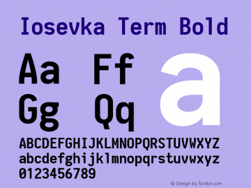 Iosevka Term Bold 1.8.4; ttfautohint (v1.5)图片样张