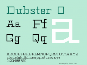 Dubster ☞ Version 1.010; ttfautohint (v1.3);com.myfonts.easy.2d-typo.dubster.regular.wfkit2.version.4yNY Font Sample