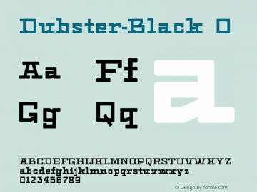 Dubster-Black ☞ Version 1.010; ttfautohint (v1.3);com.myfonts.easy.2d-typo.dubster.black.wfkit2.version.4yNX图片样张