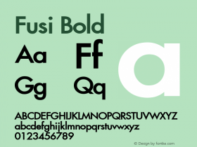 Fusi Bold Altsys Fontographer 4.1 5/9/96 Font Sample