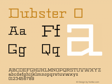 Dubster ☞ Version 1.010; ttfautohint (v1.3);com.myfonts.easy.2d-typo.dubster.regular.wfkit2.version.4yNY图片样张