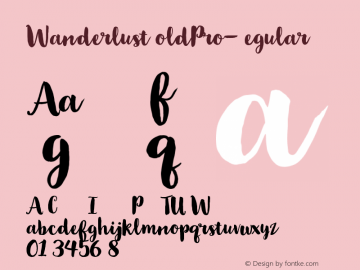 WanderlustGoldPro-Regular ☞ Version 1.000;com.myfonts.easy.cultivated-mind.wanderlust-collection.gold-pro.wfkit2.version.4t6W图片样张