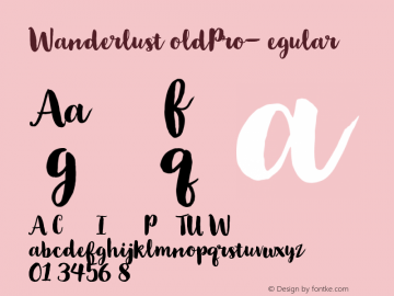 WanderlustGoldPro-Regular ☞ Version 1.000;com.myfonts.easy.cultivated-mind.wanderlust-collection.gold-pro.wfkit2.version.4t6W Font Sample