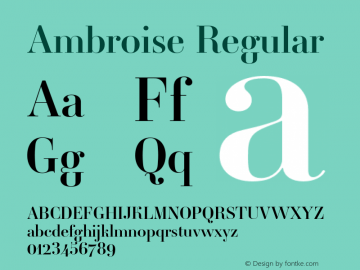 Ambroise Regular 001.000 Font Sample