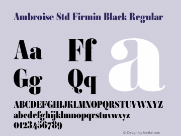 Ambroise Std Firmin Black Regular Version 1.000图片样张