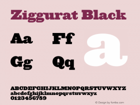 Ziggurat Black Version 1.300 Font Sample