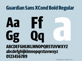Guardian Sans XCond Bold Regular Version 1.001;PS 001.001;hotconv 1.0.57;makeotf.lib2.0.21895 Font Sample