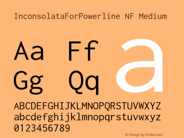 InconsolataForPowerline NF Medium Version 001.010;Nerd Fonts 0图片样张
