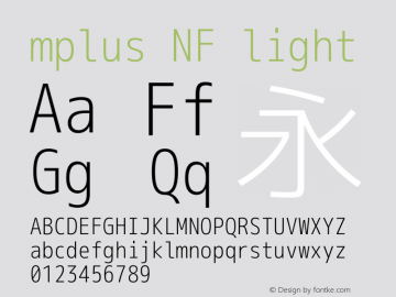 mplus NF light Version 1.018;Nerd Fonts 0.7图片样张